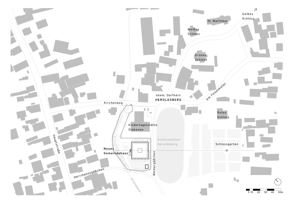 
								Lage im dörflichen Kontext der Denkmäler
									;
										Foto:
										Plan@K  Architekten
							